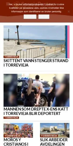 Anteprima del sito SpaniaPosten, media di Norvegia per articoli sponsorizzati