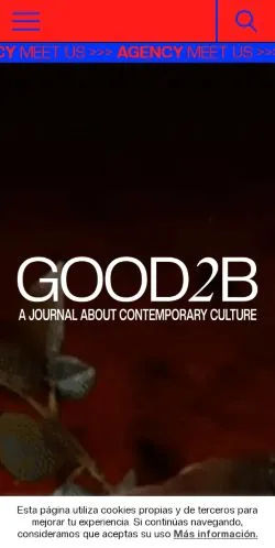 Preview of the Good2b Lifestyle website, a media outlet in Spain for sponsored articles