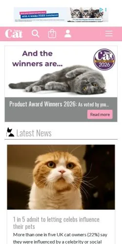 Podgląd witryny Your Cat, medium z kraju Wielka Brytania do artykułów sponsorowanych