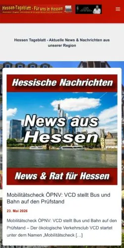 Anteprima del sito Hessen Tageblatt, media di Germania per articoli sponsorizzati