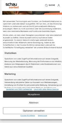 Anteprima del sito Schauvorbei, media di Austria per articoli sponsorizzati