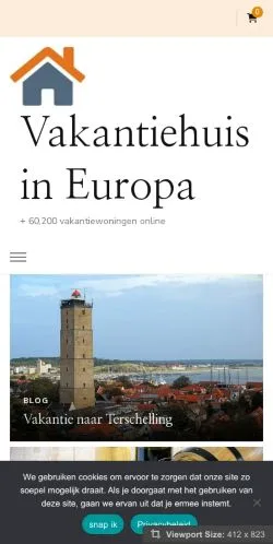 Podgląd witryny Vakantiehuis Aanbieder, medium z kraju Holandia do artykułów sponsorowanych