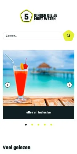 Podgląd witryny 5 Dingen MOET Weten, medium z kraju Holandia do artykułów sponsorowanych