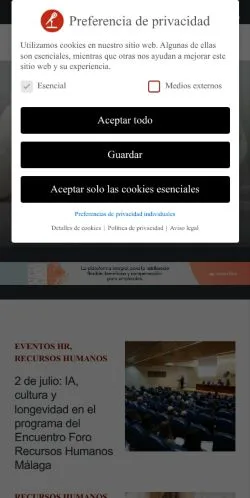 Anteprima del sito Foro Recursos Humanos, media di Spagna per articoli sponsorizzati