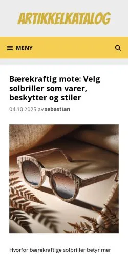 Podgląd witryny Artikkelkatalog, medium z kraju Norwegia do artykułów sponsorowanych