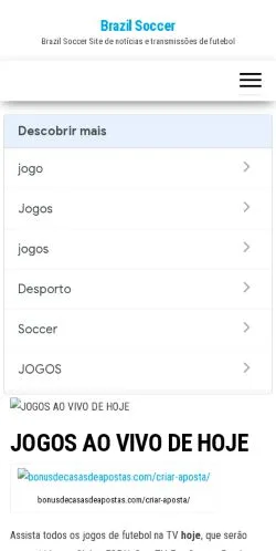 Anteprima del sito Brazil Soccer, media di Brasile per articoli sponsorizzati