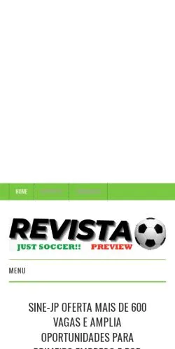 スポンサード記事向けのブラジルメディア、Just Soccerのサイトプレビュー