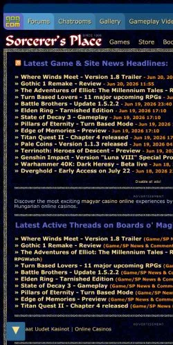 Anteprima del sito Sorcerer's Place, media di Stati Uniti per articoli sponsorizzati