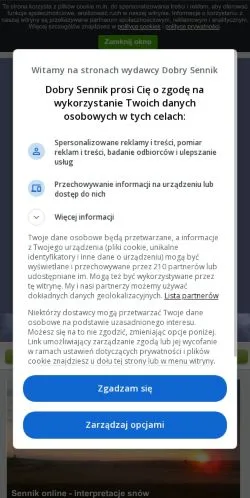 Podgląd witryny DobrySennik, medium z kraju Polska do artykułów sponsorowanych