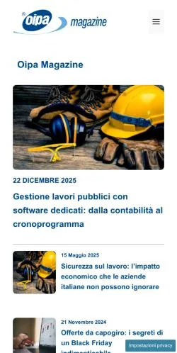 Anteprima del sito Oipa Magazine, media di Italia per articoli sponsorizzati