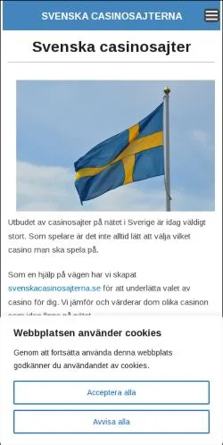 스폰서 기사용 스웨덴 매체 Svenska Casinosajter 사이트 미리보기