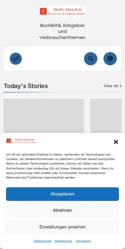 Podgląd witryny Markt Aktuell, medium z kraju Niemcy do artykułów sponsorowanych