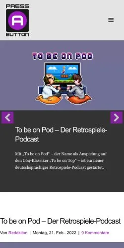 Vorschau der Website Press A Button, Medium aus Deutschland für gesponserte Artikel