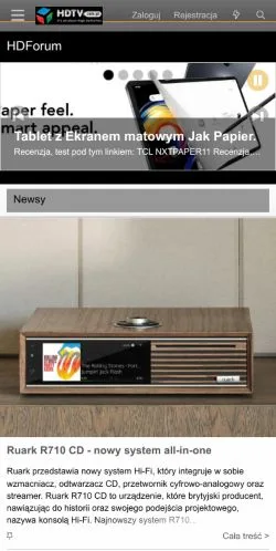 Preview of the HDForum website, a media outlet in Poland for sponsored articles