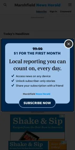 Anteprima del sito Home, media di Stati Uniti per articoli sponsorizzati
