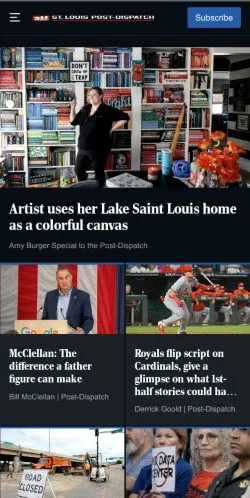 Vista previa del sitio St. Louis Post-Dispatch, medio de Estados Unidos para artículos patrocinados
