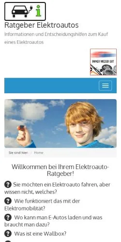 Anteprima del sito Ratgeber Elektroautos, media di Germania per articoli sponsorizzati