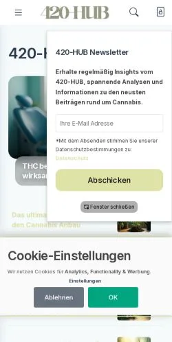 Anteprima del sito 420-Hub, media di Germania per articoli sponsorizzati
