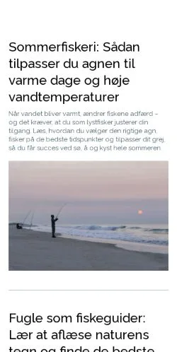 Anteprima del sito fiskelandet.dk, media di Danimarca per articoli sponsorizzati
