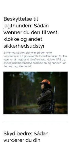 Anteprima del sito jagtlivet.dk, media di Danimarca per articoli sponsorizzati