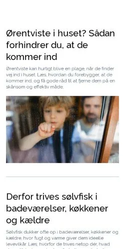 Anteprima del sito skadedyrsviden.dk, media di Danimarca per articoli sponsorizzati