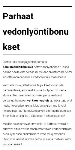 Anteprima del sito vihjeminulle.fi, media di Finlandia per articoli sponsorizzati