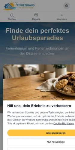 스폰서 기사용 독일 매체 ferienhaus-ostsee 사이트 미리보기