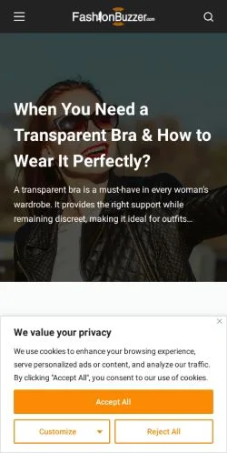 Anteprima del sito FashionBuzzer, media di Stati Uniti per articoli sponsorizzati