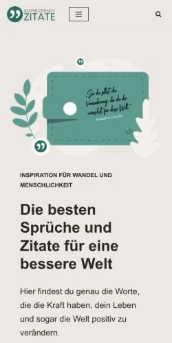 Anteprima del sito Inspirierende Zitate, media di Germania per articoli sponsorizzati