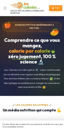 Anteprima del sito Les-Calories, media di Francia per articoli sponsorizzati