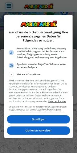 Preview of the Mariofans website, a media outlet in Germany for sponsored articles
