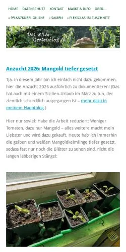 Anteprima del sito Wilde Gartenblog, media di Germania per articoli sponsorizzati