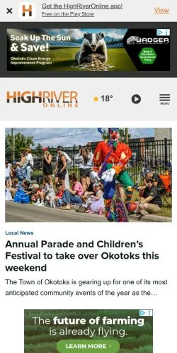 Aperçu du site Highriveronline, média de États-Unis pour articles sponsorisés