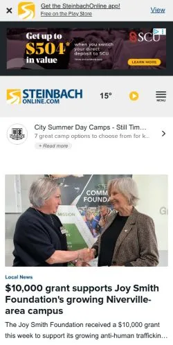 Forhåndsvisning af Steinbachonline, medie fra USA til sponsorerede artikler