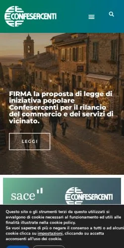 Anteprima del sito Confesercenti Nazionale, media di Italia per articoli sponsorizzati