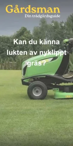 Anteprima del sito Gårdsman, media di Svezia per articoli sponsorizzati