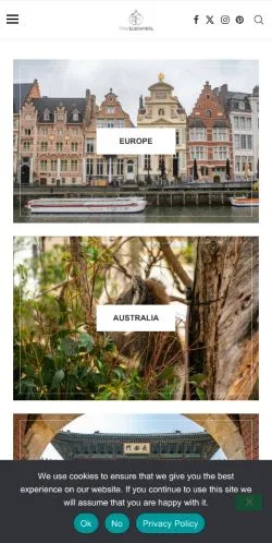 Vista previa del sitio Travelsewhere, medio de Estados Unidos para artículos patrocinados