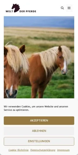 Anteprima del sito Welt Der Pferde, media di Germania per articoli sponsorizzati
