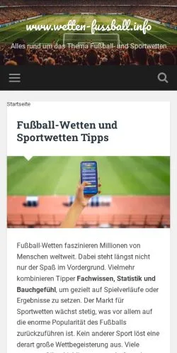 Podgląd witryny Fußball-Wetten, medium z kraju Niemcy do artykułów sponsorowanych