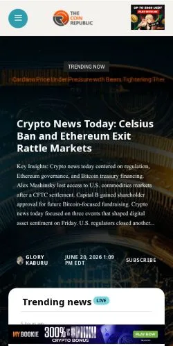 Anteprima del sito The Coin Republic, media di Stati Uniti per articoli sponsorizzati