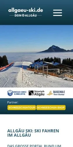 Anteprima del sito Allgäu Ski, media di Germania per articoli sponsorizzati