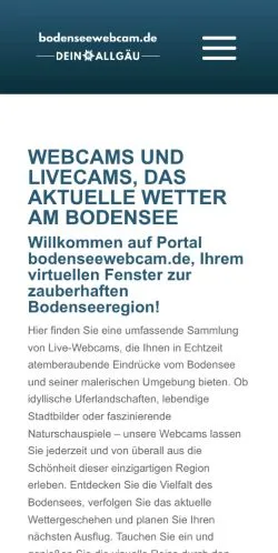 Anteprima del sito Bodensee Webcams, media di Germania per articoli sponsorizzati