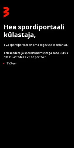 Anteprima del sito TV3 Sport, media di Stati Uniti per articoli sponsorizzati