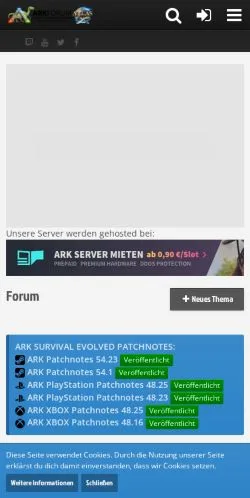 スポンサード記事向けのドイツメディア、ARK Forumのサイトプレビュー