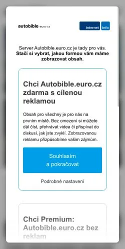 Anteprima del sito Autobible, media di Cechia per articoli sponsorizzati