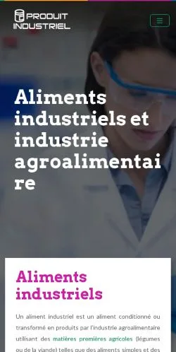 Podgląd witryny Produit industriel, medium z kraju Francja do artykułów sponsorowanych