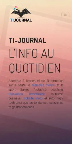 Anteprima del sito Ti-journal, media di Francia per articoli sponsorizzati