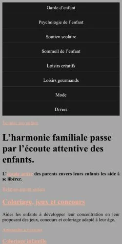 Anteprima del sito enfant-mag, media di Francia per articoli sponsorizzati