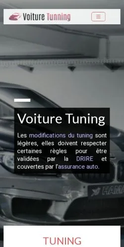 Anteprima del sito Voiture Tuning, media di Francia per articoli sponsorizzati