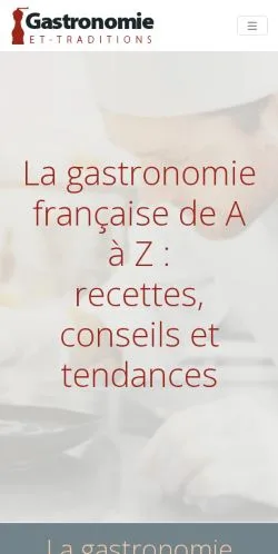 스폰서 기사용 프랑스 매체 Gastronomie et Traditions 사이트 미리보기